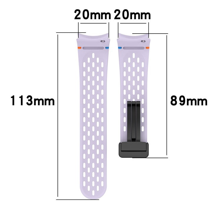 For Samsung Galaxy Watch7 / 6 / 5 / 4 / FE Replacement Band Adjustable Silicone Watch Strap - Blue