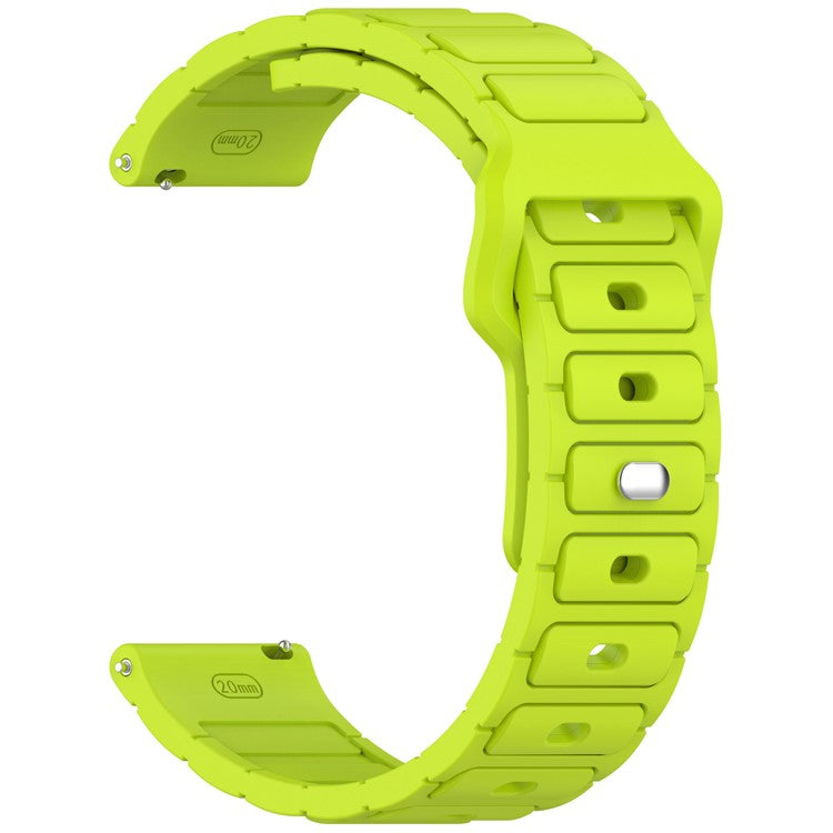 For Samsung Galaxy Watch7 / FE / 6 / Huawei Watch GT 3 / 2 42mm Silicone Strap Smart Watch Band - Lime