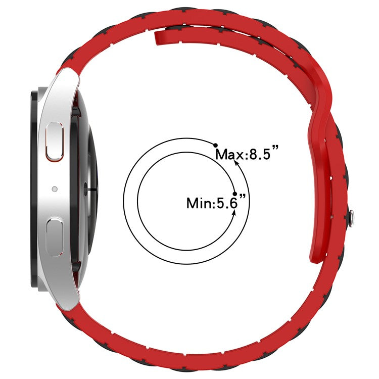 Silicone Strap for Samsung Galaxy Watch3 45mm  /  Galaxy Watch 46mm  /  Gear S3 Classic Universal 22mm Dual Color Watch Band - Black+White
