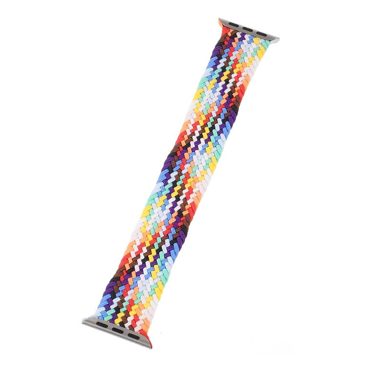 Elastic Nylon Watch Band Replacement Watch Strap 24mm for Apple Watch Ultra 49mm / Ultra 2 49mm / Series 9 45mm / SE (2023) 44mm / Series 8 / 7 45mm 6 / 5 / 4 / SE / SE (2022) 44mm, Series 3 / 2 / 1 42mm [Size: M] - Multi-color