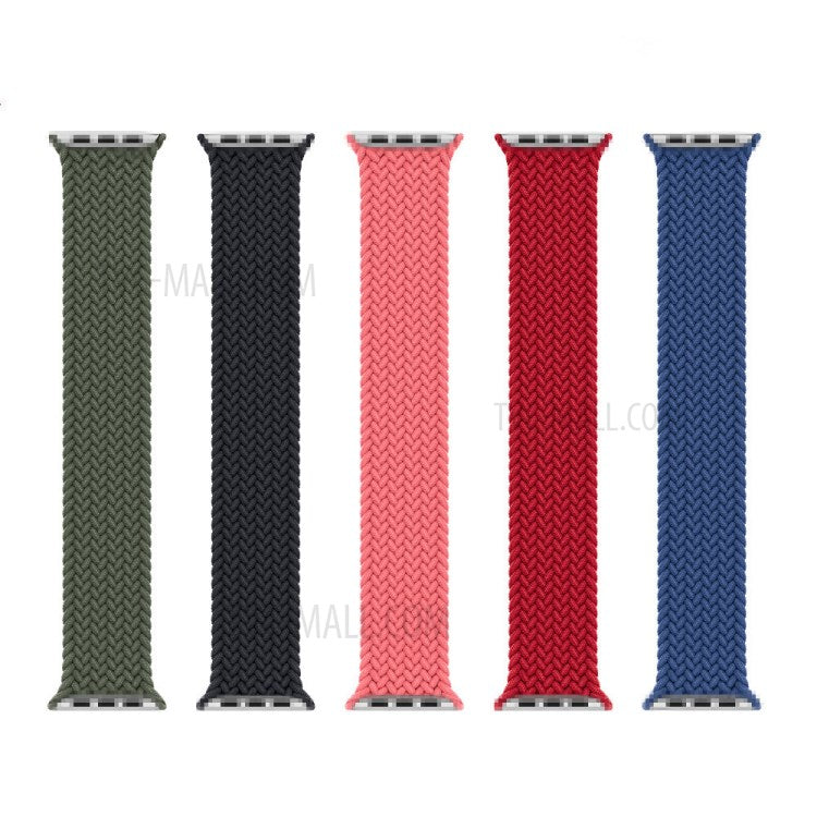 Elastic Nylon Watch Band Replacement Watch Strap 24mm for Apple Watch Series 10 42mm / 9 8 7 41mm / 6 5 4 SE SE (2022) SE (2023) 40mm / 3 2 1 38mm [Size: L] - Sky Blue