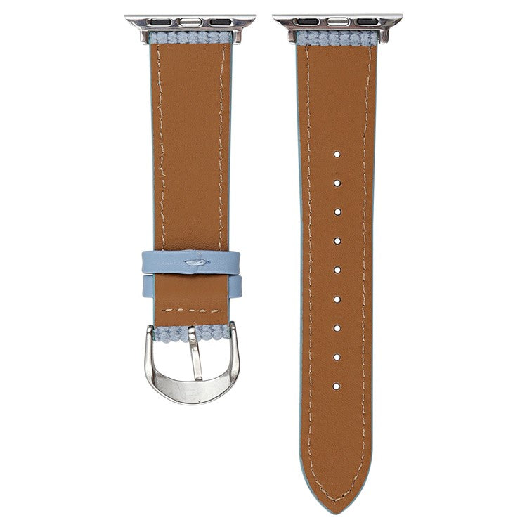 Waffle Texture Nylon Watch Band for Apple Watch Series 10 46mm  /  Ultra 2  /   Ultra 49mm  /  9 8 7 45mm  /  SE (2023) SE (2022) SE 6 5 4 44mm  /  3 2 1 42mm - Apricot