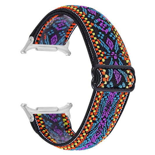 For Samsung Galaxy Watch Ultra 47mm Watch Band with Silver Connector, Adjustable Elastic Wrist Strap - #5