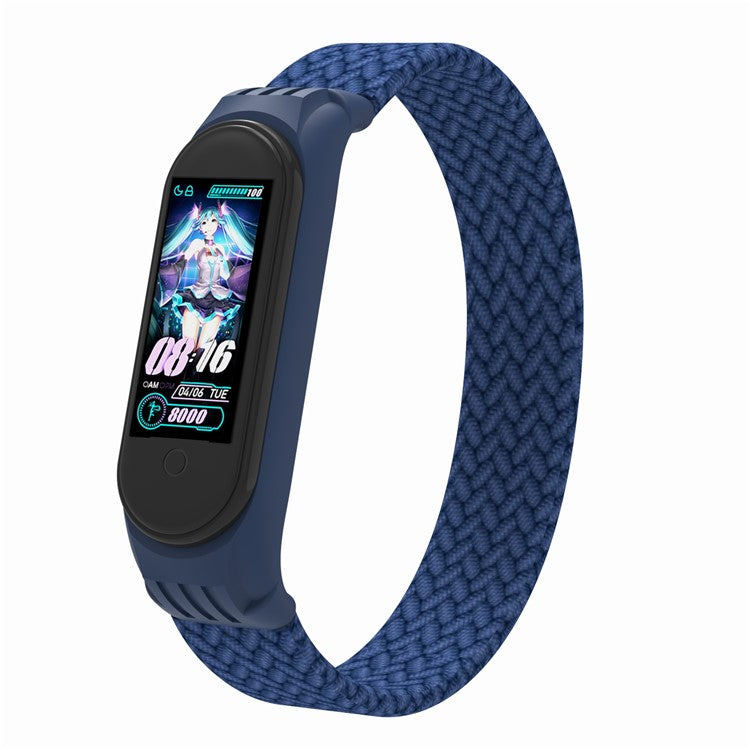 Elastic Nylon Wristband Watch Strap [Size: S] for Xiaomi Mi Band 5 / 4 / 3 - Blue