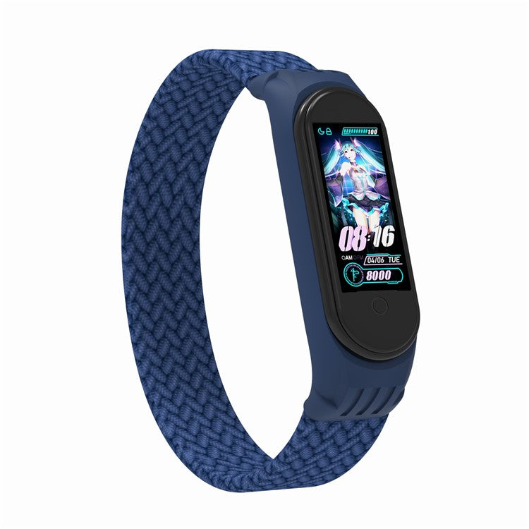 Elastic Nylon Wristband Watch Strap [Size: S] for Xiaomi Mi Band 5 / 4 / 3 - Blue