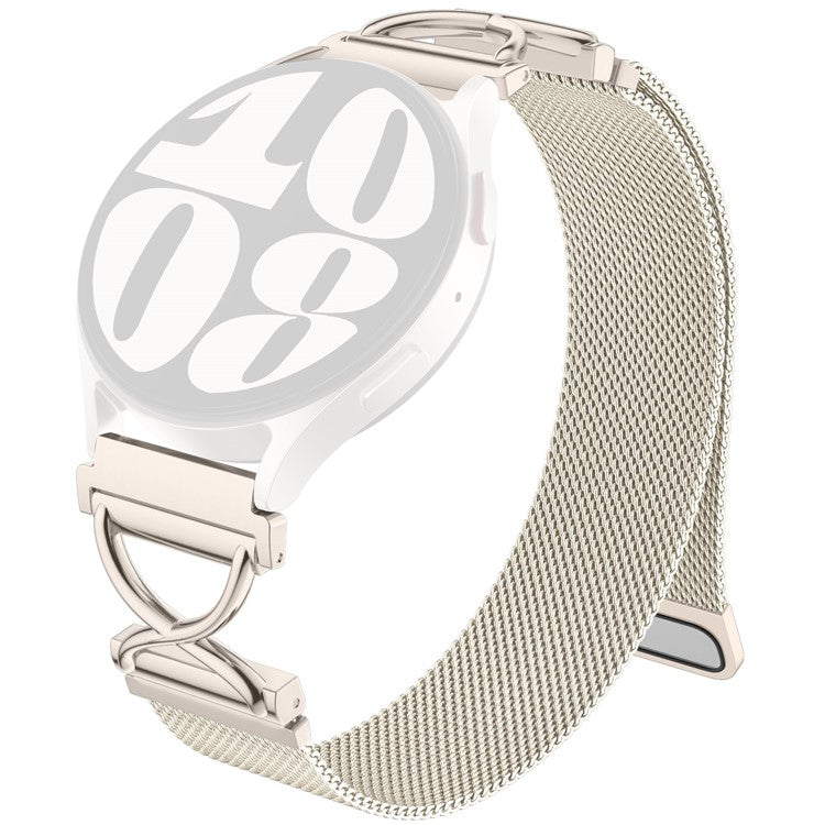 Milanese Band For Verizon Gizmo Watch 3 Electroplated Stainless Steel Magnetic Watch Strap with X-Shaped Connector - Starlight