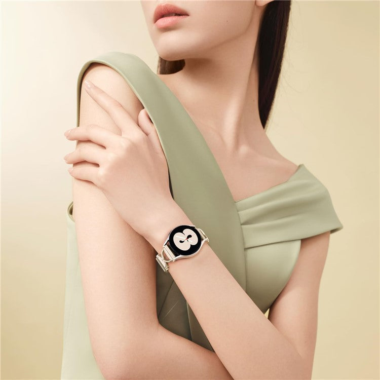 Milanese Band For Verizon Gizmo Watch 3 Electroplated Stainless Steel Magnetic Watch Strap with X-Shaped Connector - Starlight