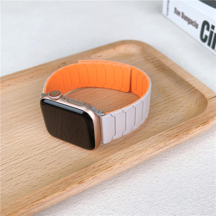 Silicone Strap for Apple Watch Series 10 9 8 7 SE 6 5 4 3 2 1 42mm 41mm 40mm 38mm Magnetic Band - Light Mint Green