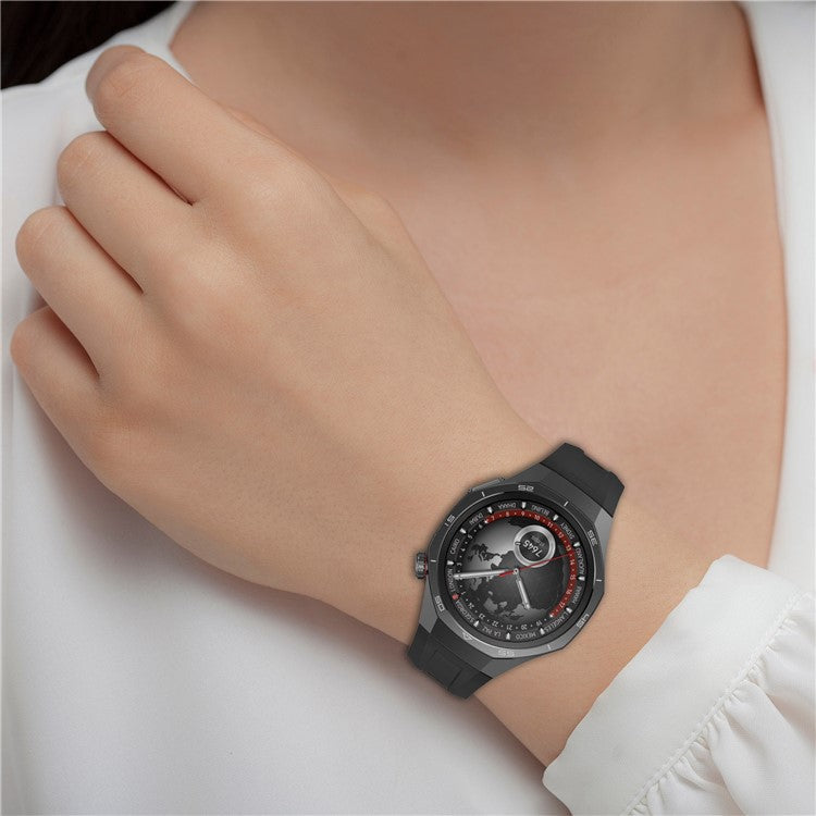 For Huawei Watch GT 5 Pro 46mm Silicone Strap Adjustable Length Replacement Band - Ivory White