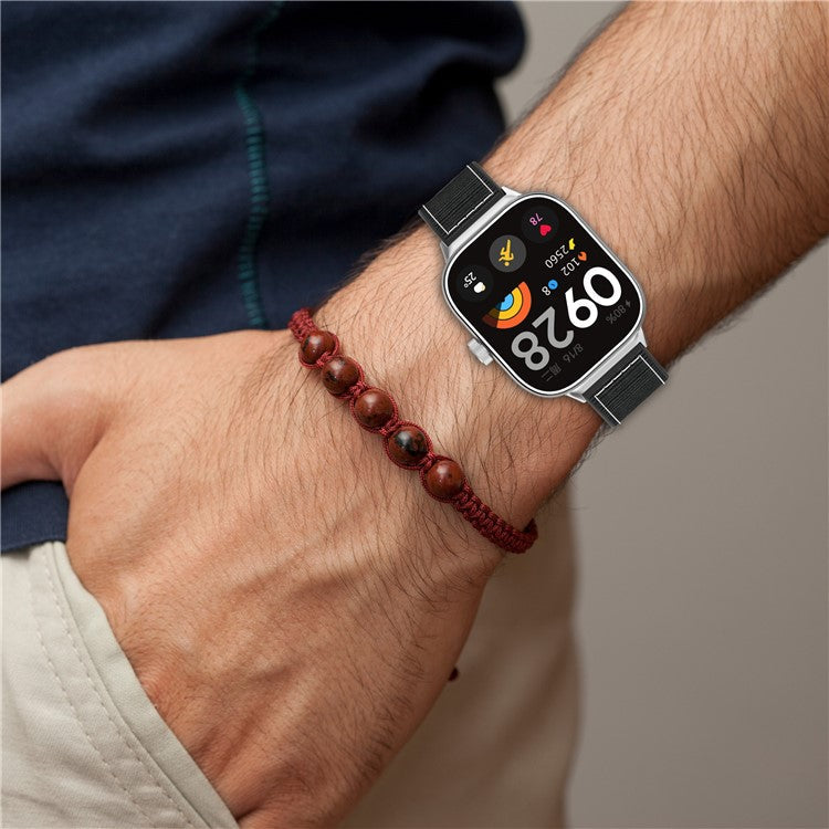 Silicone Strap for Xiaomi Smart Band 9 Pro / 8 Pro / Redmi Watch 4 Composite Woven Watch Band - Grey