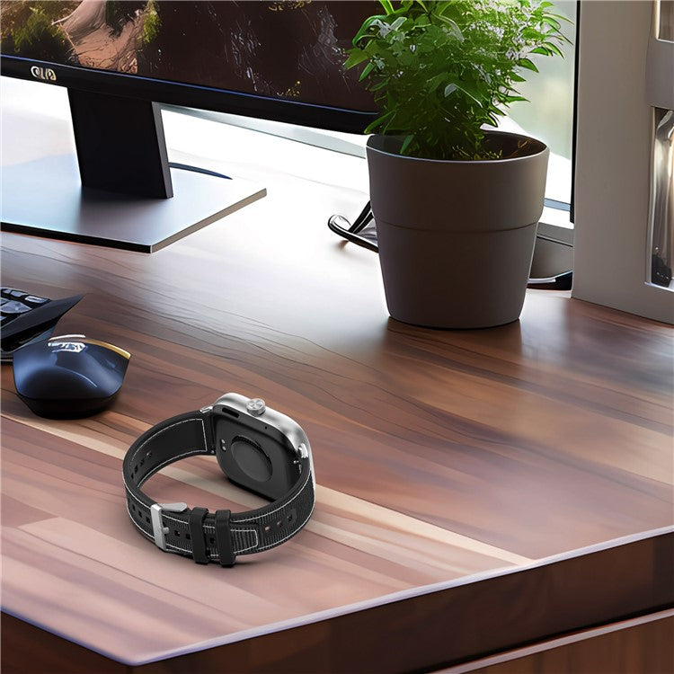 Silicone Strap for Xiaomi Smart Band 9 Pro / 8 Pro / Redmi Watch 4 Composite Woven Watch Band - Grey