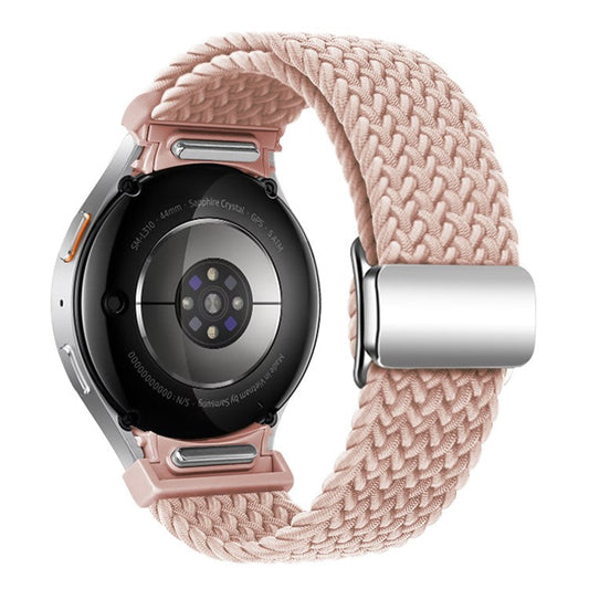 KALEBOL Magnetic Watch Strap for Samsung Galaxy Watch FE 40mm / Watch7 / 6 / 6 Classic / 5 / 5 Active / 5 Pro / 4 / 4 Classic / 4 Active Braided Band - Pink