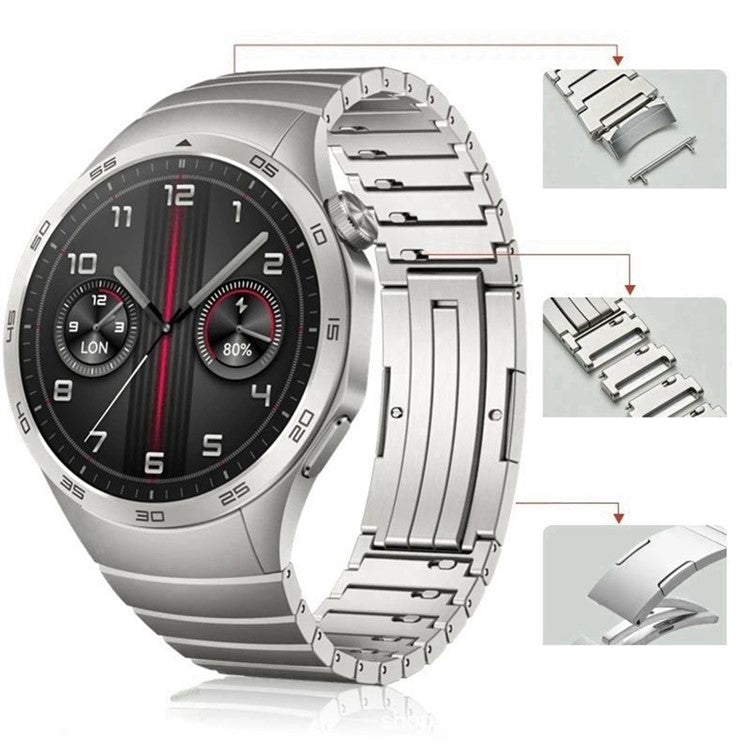 For Huawei Watch GT 5 Pro 46mm / GT 5 46mm Band Adjustable Titanium Alloy Watch Strap - Silver