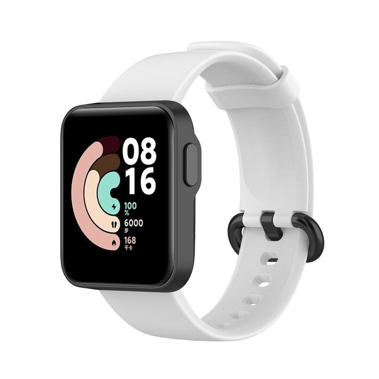 Soft Silicone Smart Watch Strap Replacement Watch Band for Xiaomi Redmi Watch / Mi Watch Lite - White