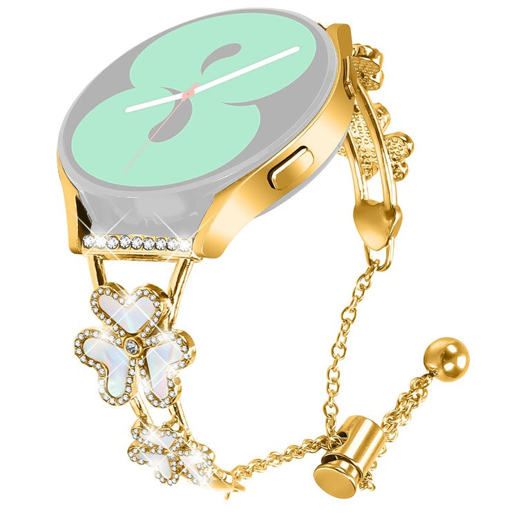 Metal Band Heart Clover Decor For Garmin D2 Air X10  /  Bounce Watch Bracelet Replacement - Gold