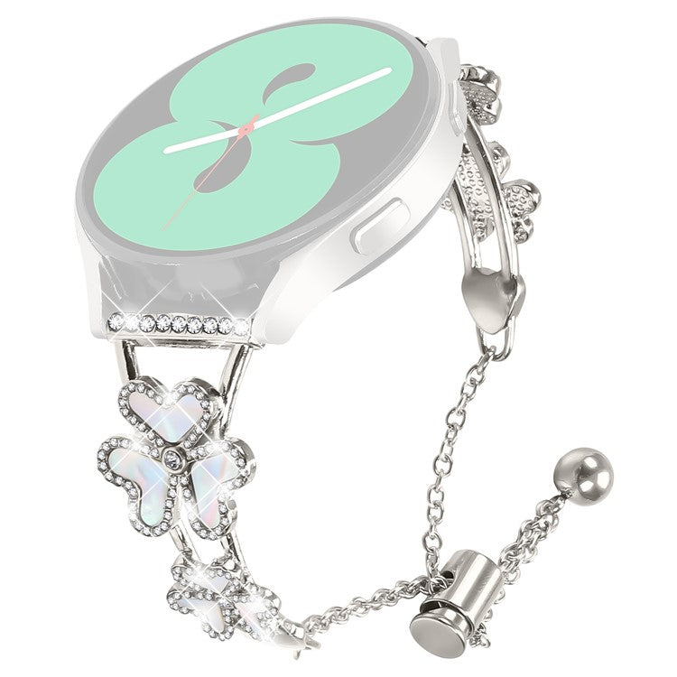 For GarminMove 3 / Vivomove 3 Watch Strap Replacement Metal Band Heart Clover Decor - Starlight