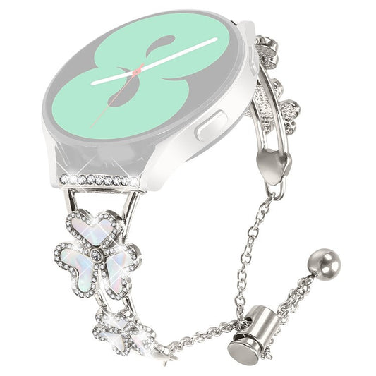 For GarminMove 3 / Vivomove 3 Watch Strap Replacement Metal Band Heart Clover Decor - Starlight
