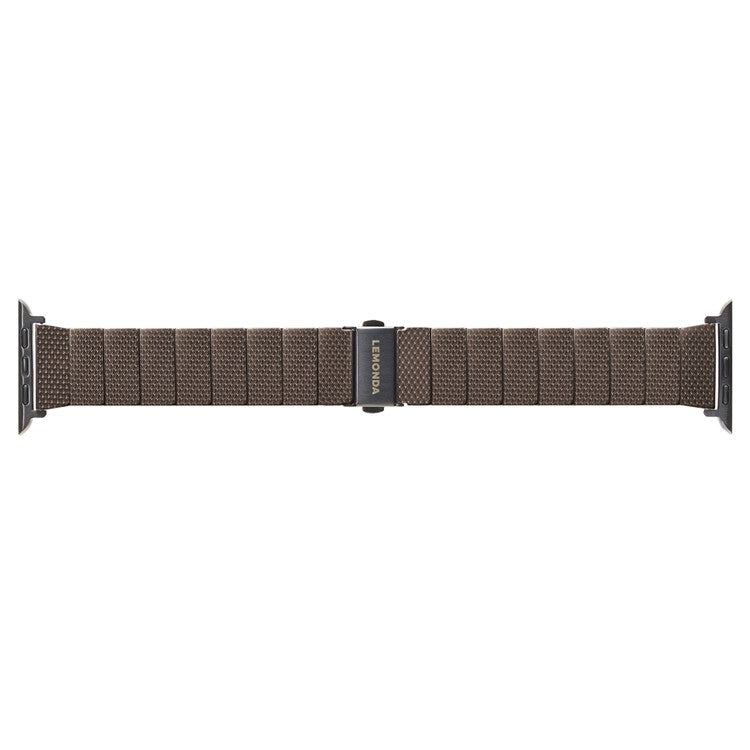 LEMONDA Plantfiber Strap for Apple Watch Series 10 Ultra 9 8 7 SE 6 5 4 3 2 1 46mm 49mm 45mm 44mm 42mm Environmentally Friendly Watch Band - Coffee