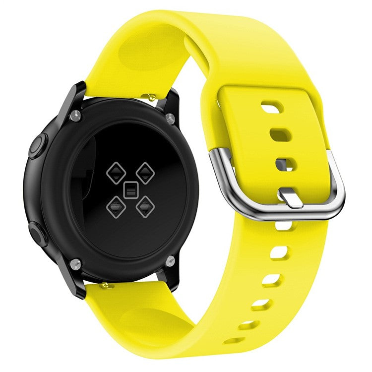 Soft Silicone Smart Watch Strap Replacement Watch Band for Samsung Galaxy Watch Active / Galaxy Watch Active2 20MM - Yellow