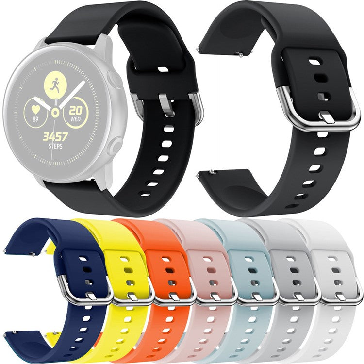 Soft Silicone Smart Watch Strap Replacement Watch Band for Samsung Galaxy Watch Active / Galaxy Watch Active2 20MM - Yellow