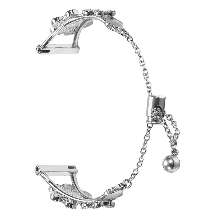 For SyncUP Kids Watch Metal Band Heart Clover Decor Watch Strap - Silver