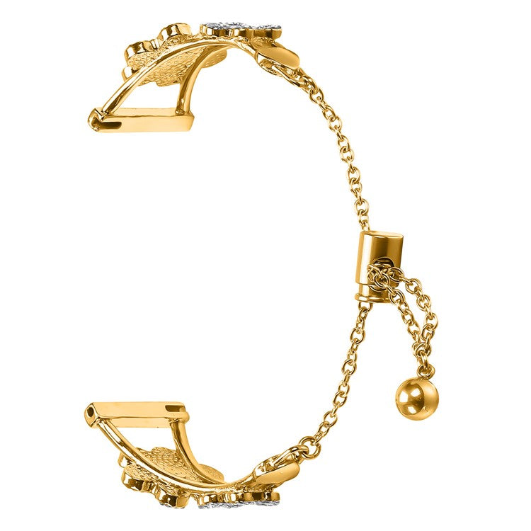 For SyncUP Kids Watch Metal Band Replacement Watch Strap Heart Clover Decor - Gold
