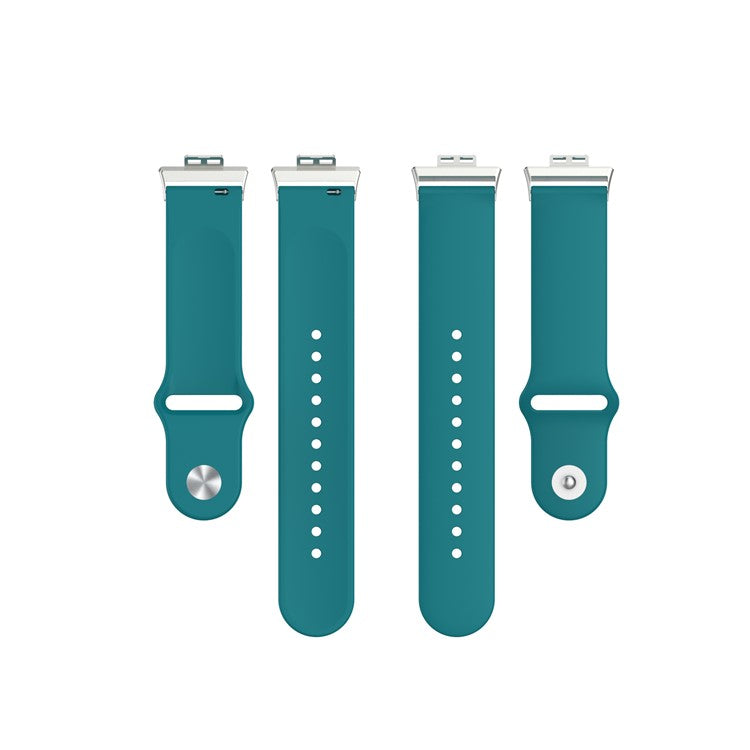 Solid Color Silicone Adjustable Watch Band Strap Replacement for Huawei Watch Fit - Green