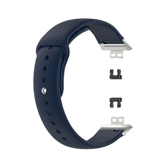 Solid Color Silicone Adjustable Watch Band Strap Replacement for Huawei Watch Fit - Dark Blue