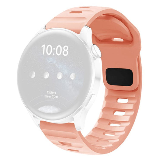 22mm Watch Band For Huawei Watch GT 5 Pro  /  GT 5  /  GT 4 46mm Quick Release Square Buckle Silicone Strip - Pink