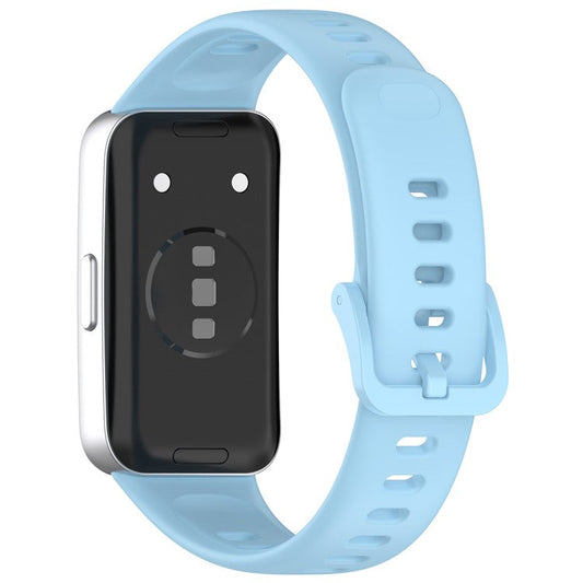Silicone Watch Strap for Huawei Band 9 NFC  /  9  /  8 NFC  /  8 Adjustable Replacement Wrist Band - Baby Blue