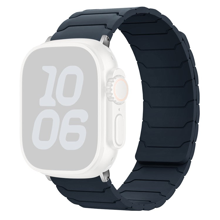 KALEBOL Silicone Magnetic Watch Band for Apple Watch Series 10 Ultra 9 8 7 SE 6 5 4 3 2 1 46mm 49mm 45mm 44mm 42mm Strap  - Midnight