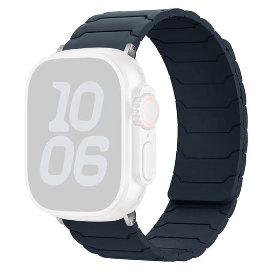KALEBOL Silicone Magnetic Watch Band for Apple Watch Series 10 Ultra 9 8 7 SE 6 5 4 3 2 1 46mm 49mm 45mm 44mm 42mm Strap  - Midnight