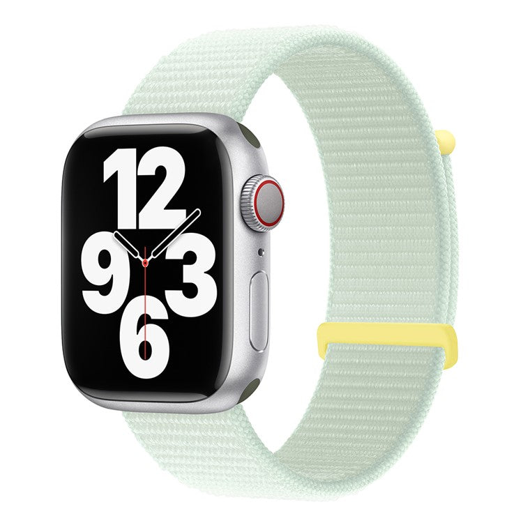 KALEBOL Nylon Watch Band for Apple Watch Series 10 9 8 7 SE 6 5 4 3 2 1 42mm 41mm 40mm 38mm Wrist Strap - Light Mint
