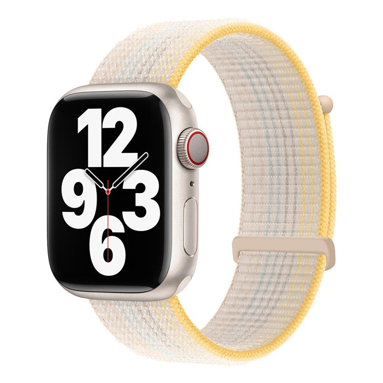 KALEBOL Nylon Watch Band for Apple Watch Series 10 9 8 7 SE 6 5 4 3 2 1 42mm 41mm 40mm 38mm Wrist Strap - Starlight