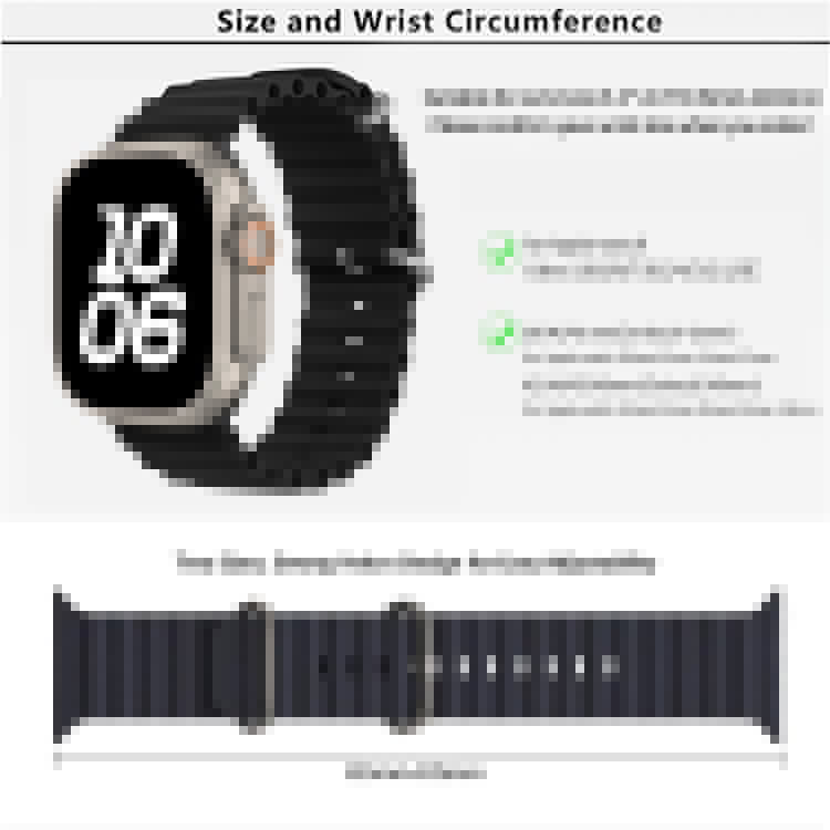 KALEBOL Ocean Silicone Band For Apple Watch Series 10 9 8 7 SE 6 5 4 3 2 1 42mm 41mm 40mm 38mm Breathable Soft Watch Strap - Smoke Purple