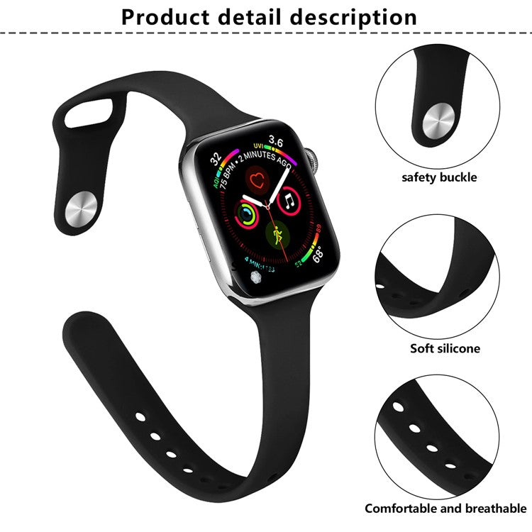 KALEBOL Silicone Watch Band for Apple Watch Series 10 9 8 7 SE 6 5 4 3 2 1 42mm 41mm 40mm 38mm Replacement Strap - Purple
