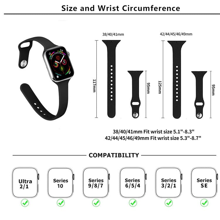 KALEBOL Silicone Watch Band for Apple Watch Series 10 9 8 7 SE 6 5 4 3 2 1 42mm 41mm 40mm 38mm Replacement Strap - Purple