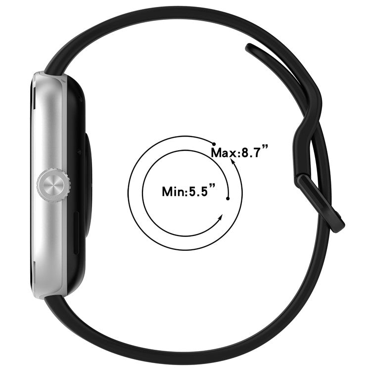 Silicone Strap for Xiaomi Redmi Watch 5 eSIM / Watch 5 / Watch 4 / Smart Band 9 Pro / 8 Pro Black Buckle Watchband - Dark Green