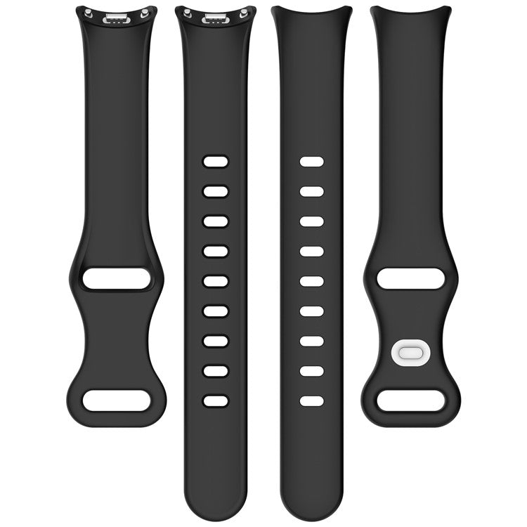 Silicone Watch Strap For Xiaomi Smart Band 9 NFC  /  9  /  8 NFC  /  8 Figure 8 Tail Reverse Buckle Wrist Band - Starlight