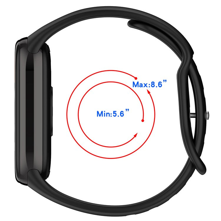 Silicone Watch Strap For Xiaomi Smart Band 9 NFC  /  9  /  8 NFC  /  8 Figure 8 Tail Reverse Buckle Wrist Band - Starlight