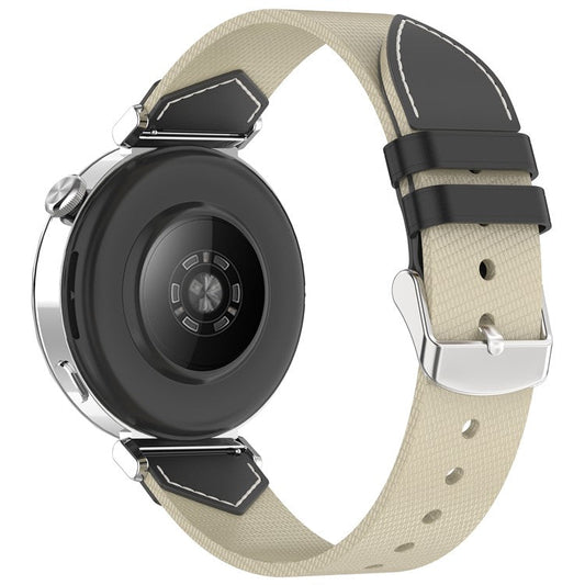 Watch Strap for Huawei Watch GT 5 Pro 42mm / GT 5 41mm / GT 4 41mm Universal 18mm Nylon Leather Wrist Band - Starlight+Black