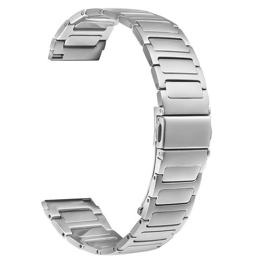 For Imilab KW66 Watch Band Silver Stainless Steel Metal Watch Strap