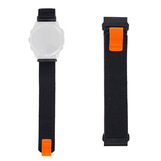 For Garmin Fenix 8 47mm / Fenix E 47mm Quick Release Nylon Loop Magic Tape Watch Band 22mm Universal Strap - Black