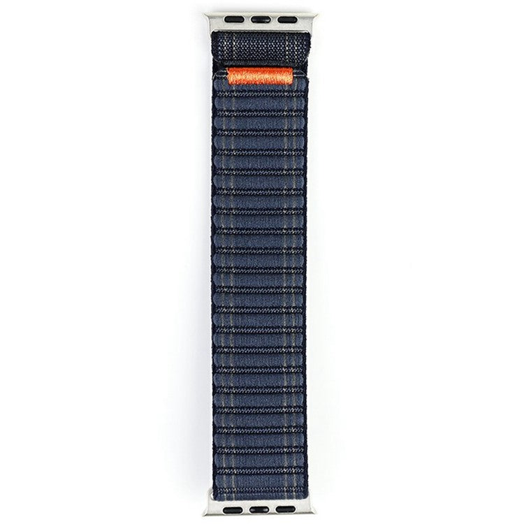 KALEBOL Nylon Watch Strap for Apple Watch Series 10 Ultra 9 8 7 SE 6 5 4 3 2 1 46mm 49mm 45mm 44mm 42mm Wave Texture Band - Dark Blue