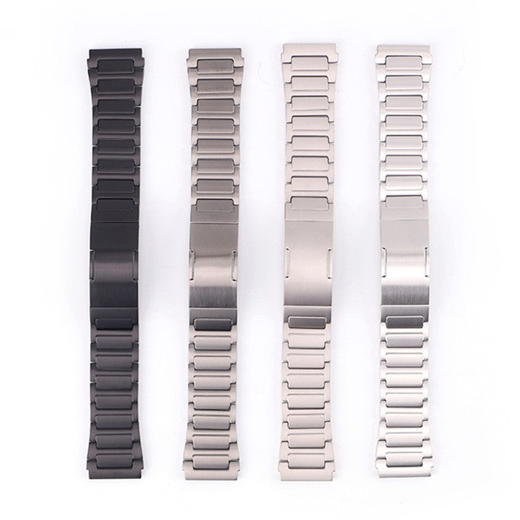 KALEBOL 22mm Watch Band For Samsung Galaxy Watch3 45mm / Huawei Watch GT 5 46mm Titanium Alloy Metal Strap - Silver