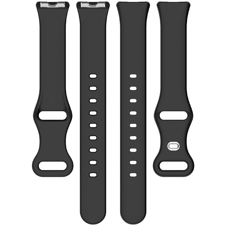 KALEBOL Silicone Watch Strap for Huawei Band 9 / 9 NFC / 8 / 8 NFC Tail Reverse Buckle Wrist Band - White