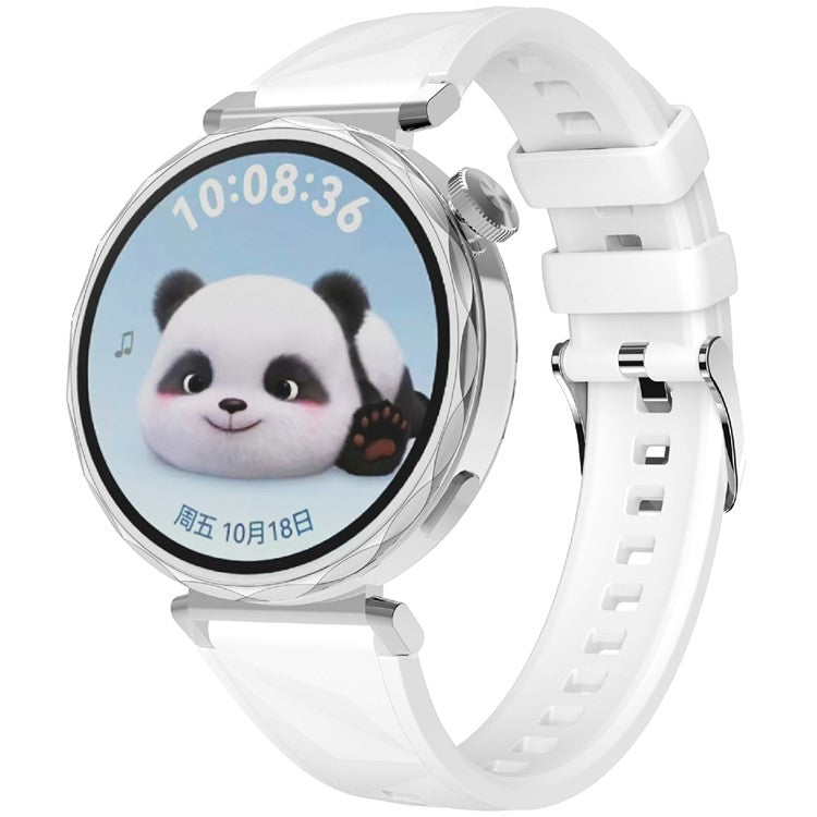 KALEBOL 18mm Watch Band For Huawei Watch GT 5 41mm / Watch GT 4 41mm / Garmin Venu 3S Sport Replacement Silicone Strap - White