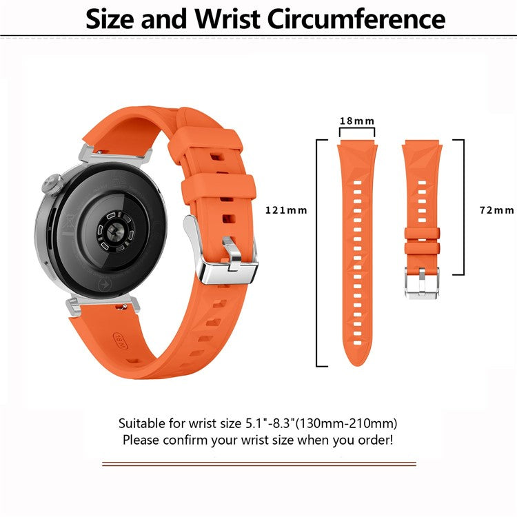 KALEBOL 18mm Watch Band For Huawei Watch GT 5 41mm / Watch GT 4 41mm / Garmin Venu 3S Sport Replacement Silicone Strap - White