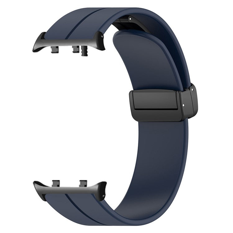 For Huawei Watch D2 Magnetic Folding Buckle Silicone Watch Strap Replacement Wristband - Midnight Blue