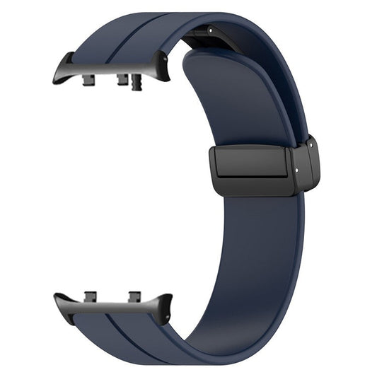 For Huawei Watch D2 Magnetic Folding Buckle Silicone Watch Strap Replacement Wristband - Midnight Blue